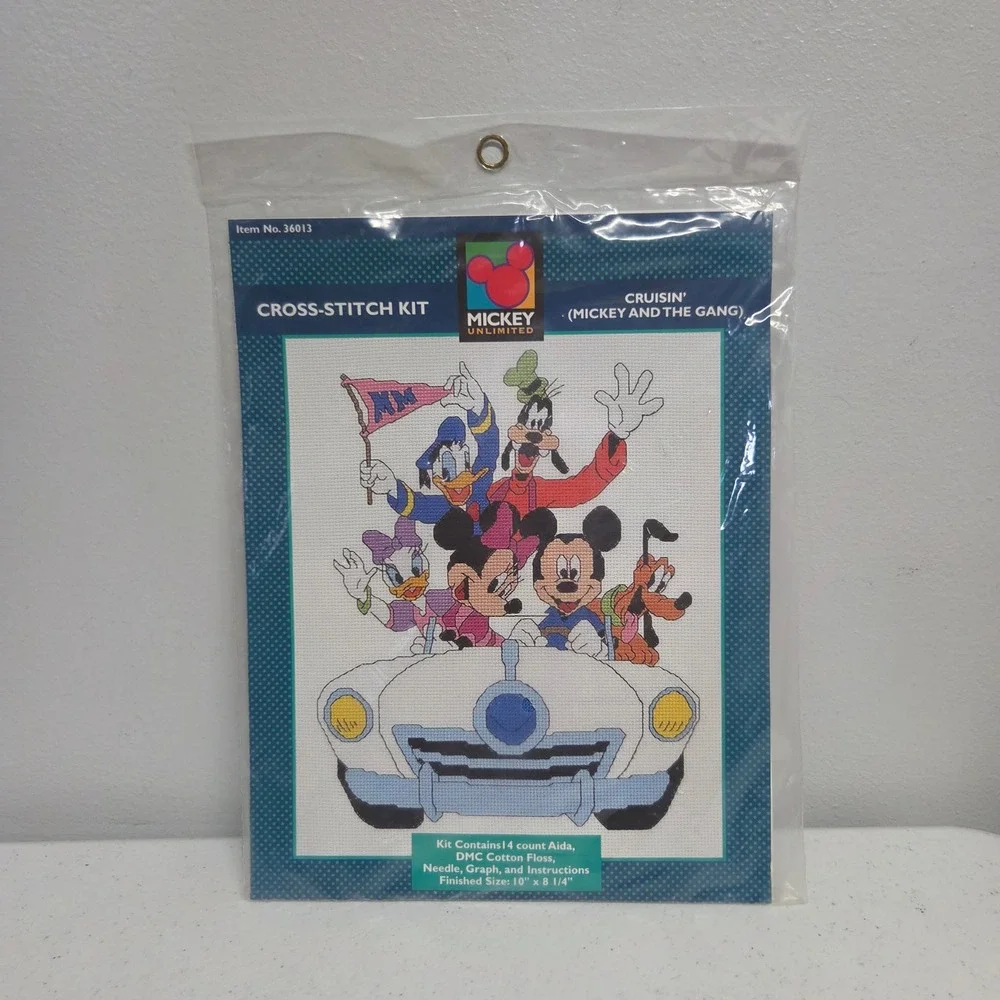 Disney Mickey Unlimited Cruisin Mickey and the Gang Cross Stitch Kit 36013